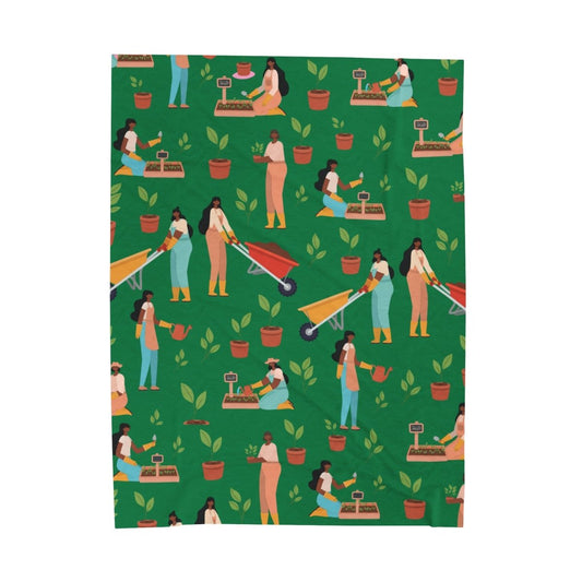 Women Garden Blanket - Afrocentric Art by The Trini Gee
