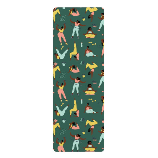 Workout Women Yoga Mat - Afrocentric Art by The Trini Gee