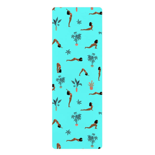 Yoga Poses Yoga Mat - Afrocentric Art by The Trini Gee