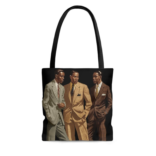 50s Fashion Men Tote Bag - Afrocentric Art by The Trini Gee