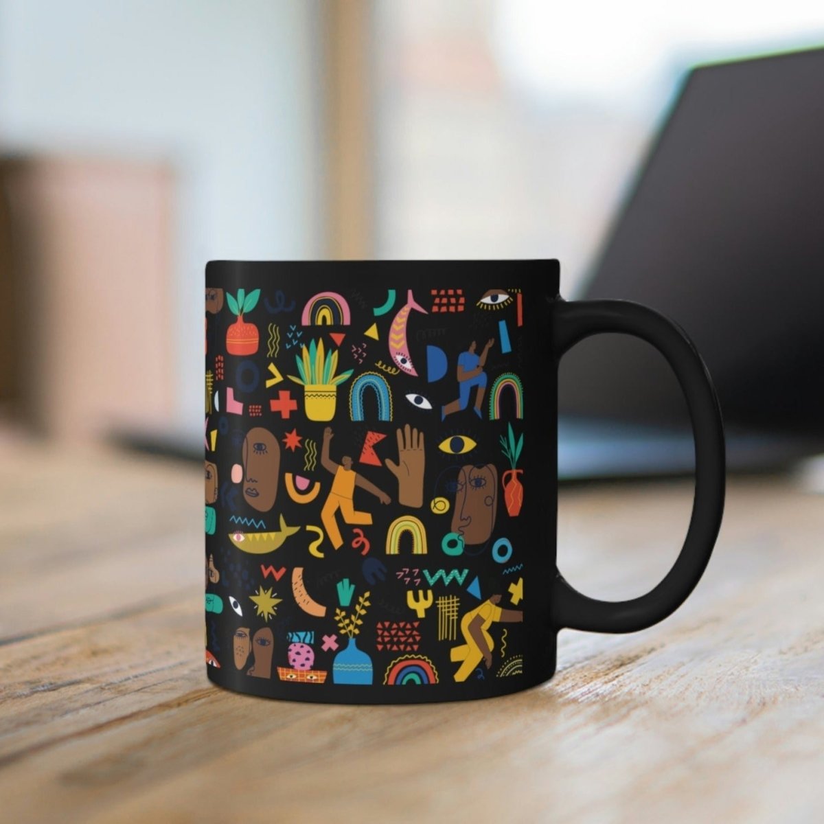 Abstract Black Mug