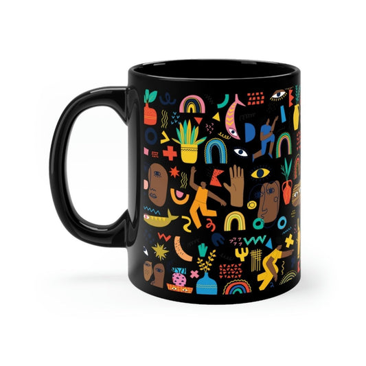 Abstract Black Mug - The Trini Gee