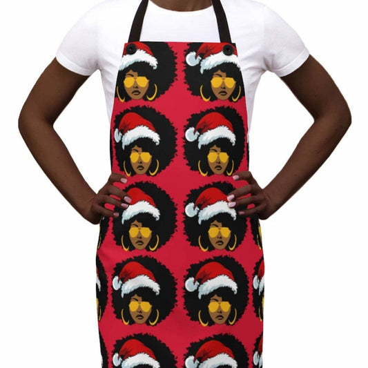 Afro Christmas Apron - The Trini Gee