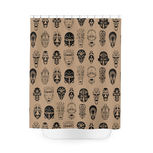 Afrocentric Masks Shower Curtain - The Trini Gee