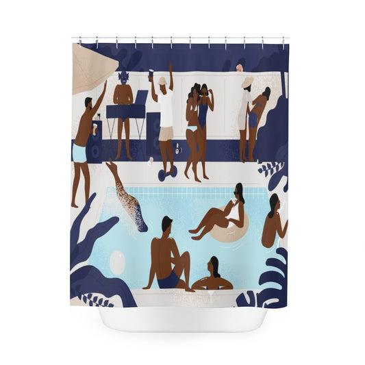Pool Party Shower Curtain - The Trini Gee