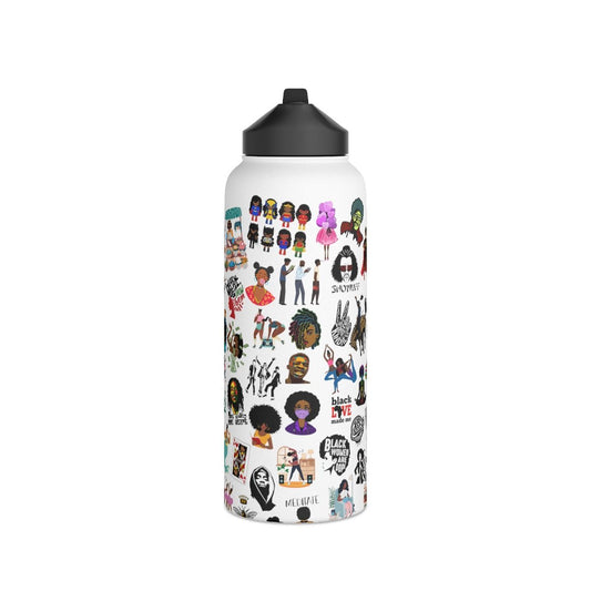 Sticker Bomb 32oz Water Bottle - The Trini Gee