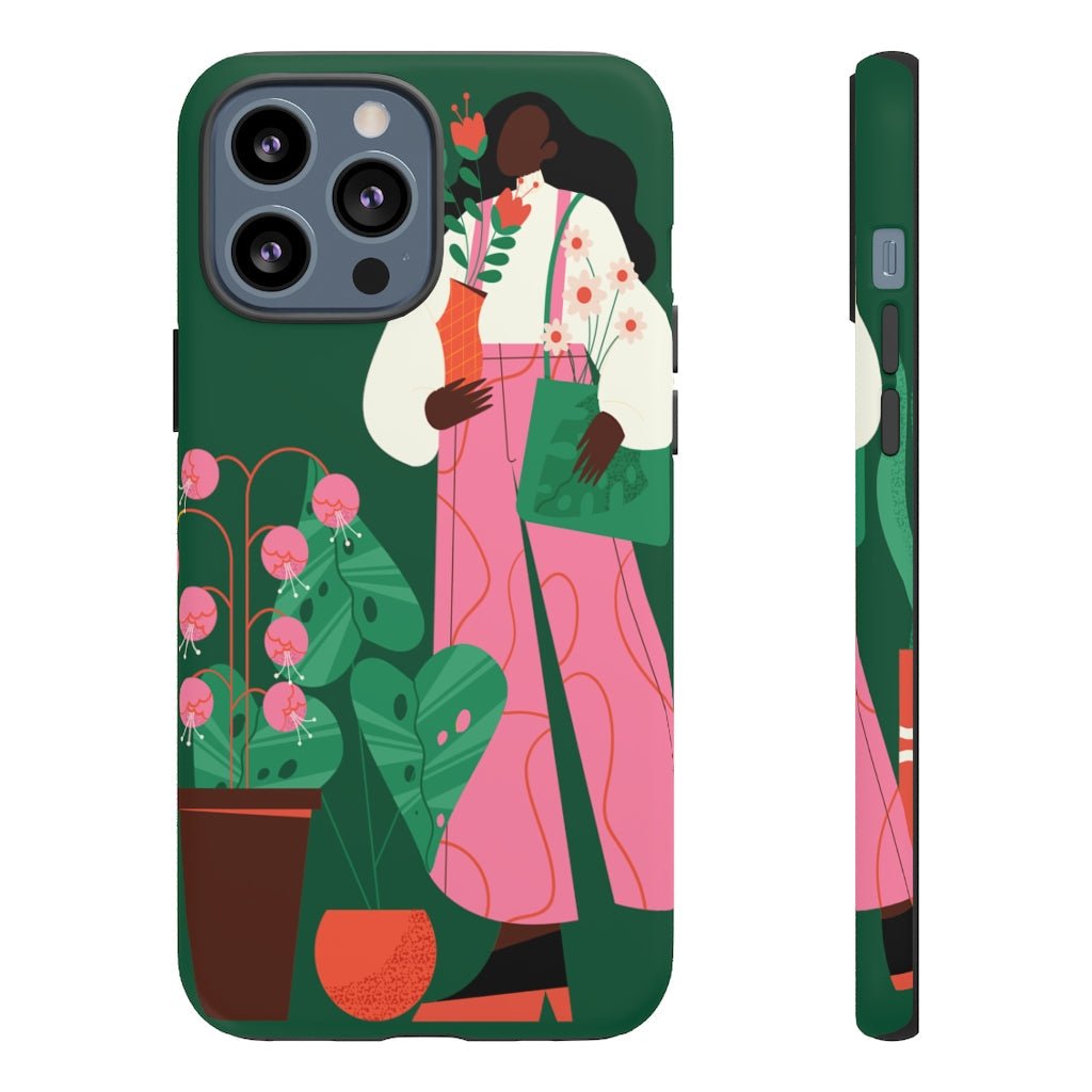 Woman with Plant Tough Cases-The Trini Gee