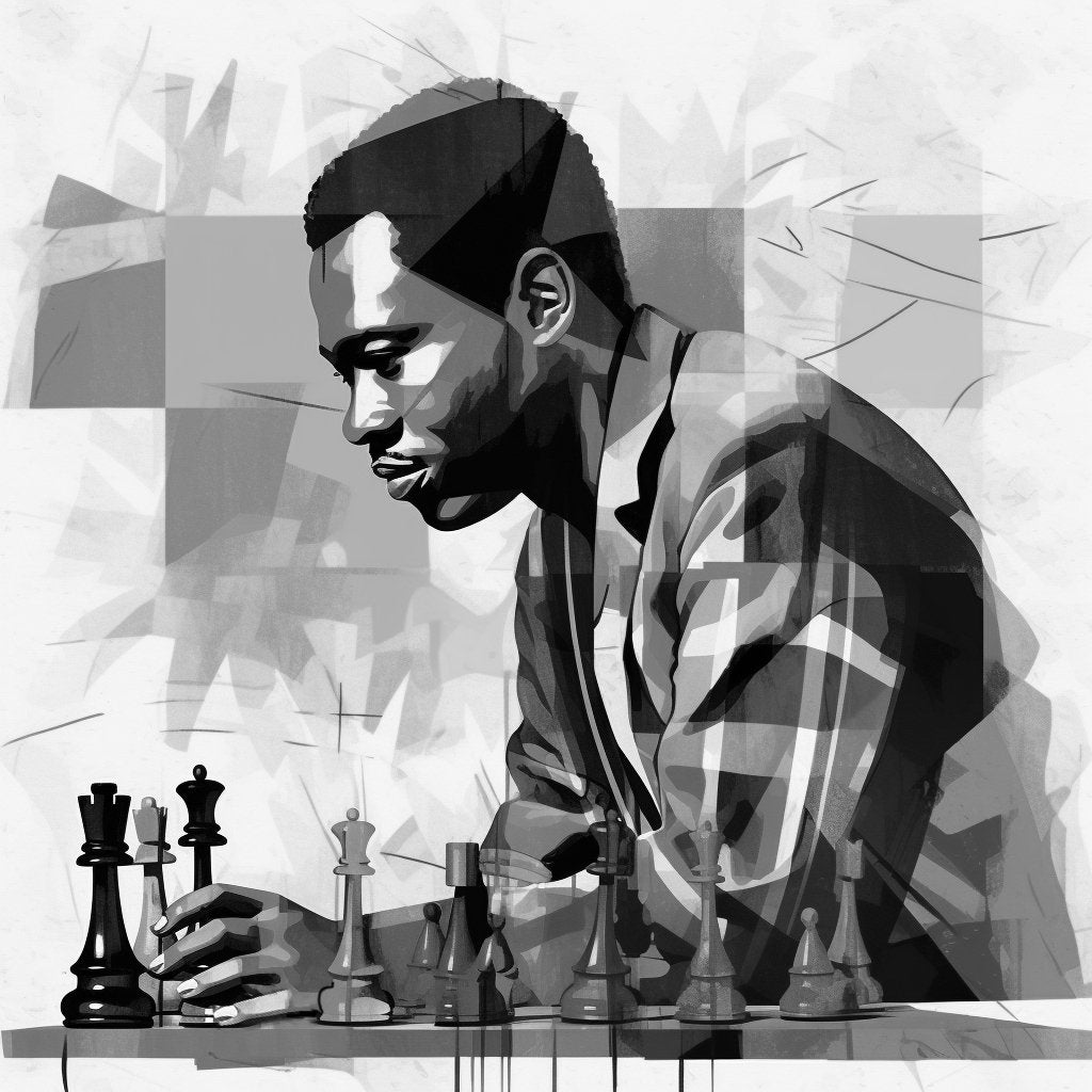 African American Men Play Chess - The Trini Gee
