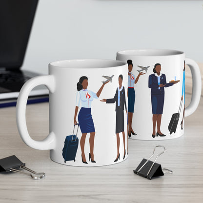 Black Stewardess Mug