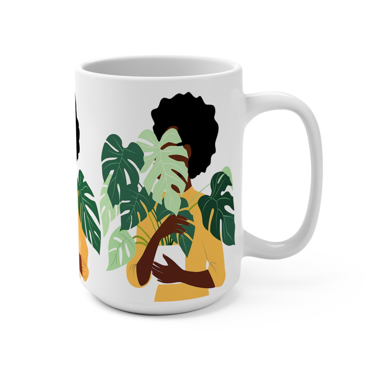 Woman with Monstera Mug