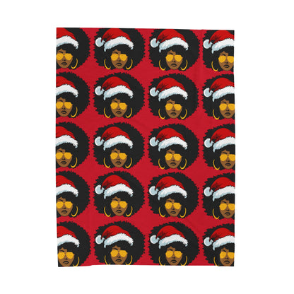 Mrs. Afro Claus Blanket