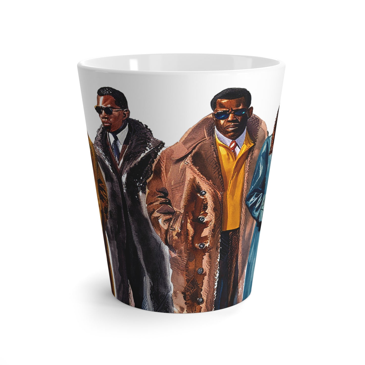 60s Men in Coats Latte Mug