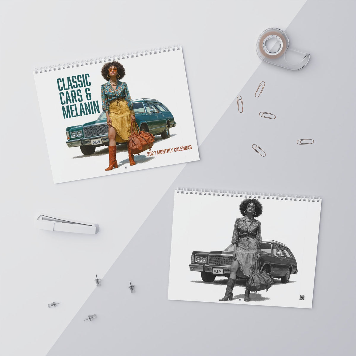 Classic Cars & Melanin 2027 Wall Calendar