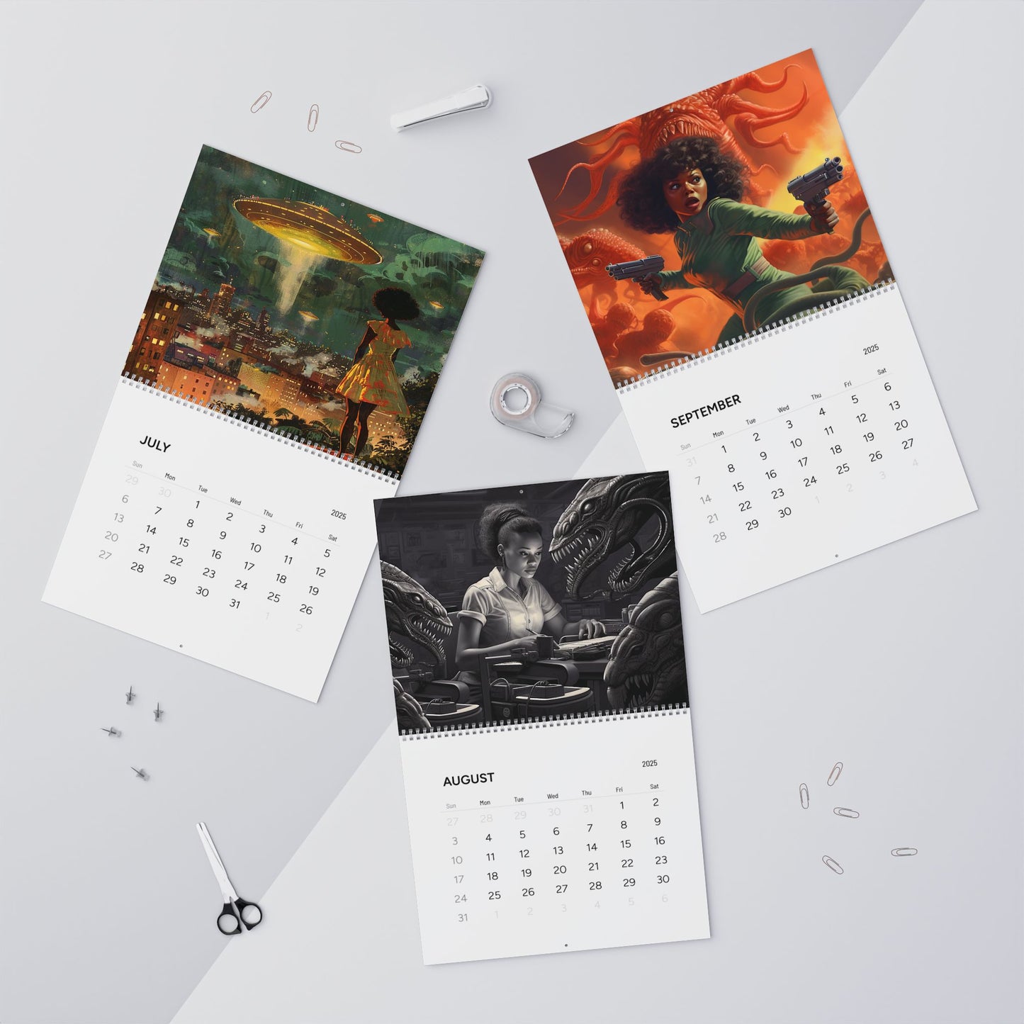 Afro Galactic Her 2025 Wall Calendar