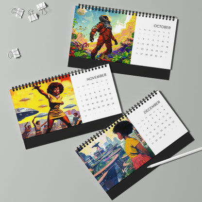 Afro Galactic Her 2025 Desk Calendar