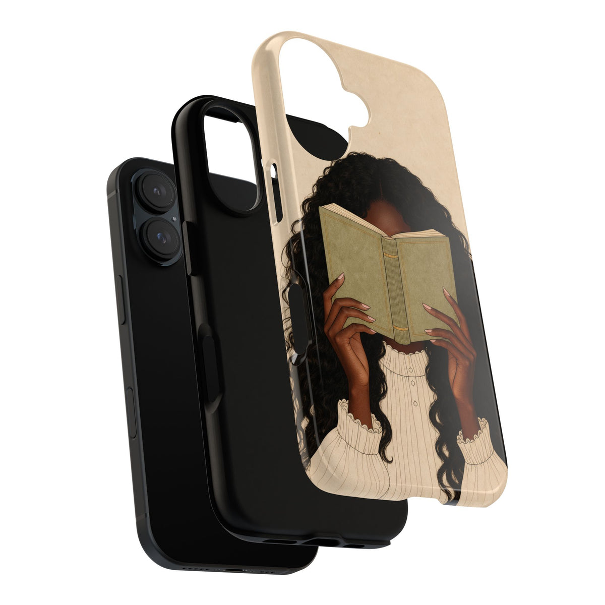 Girl Reading Phone Case