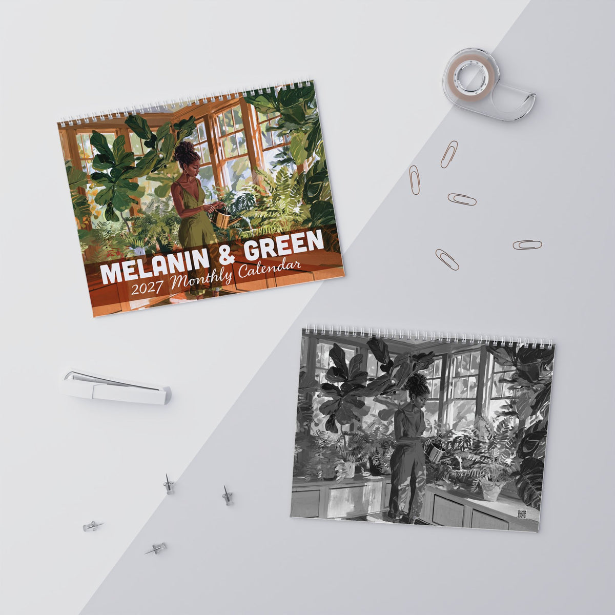 Melanin & Green 2027 Wall Calendar