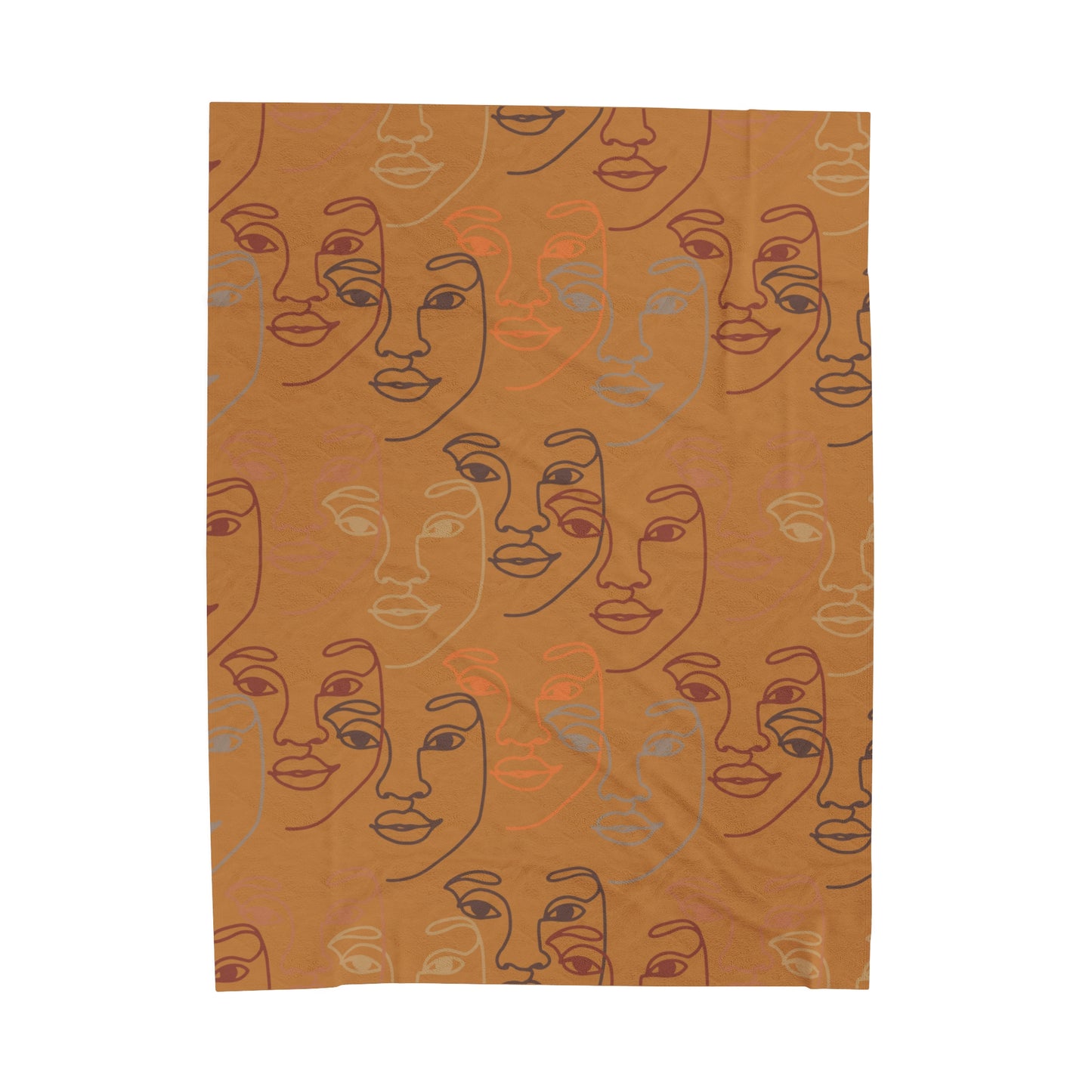 Brown Faces Blanket