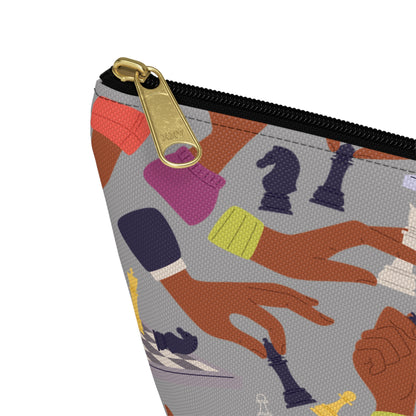 Chess Hands T-Bottom Pouch