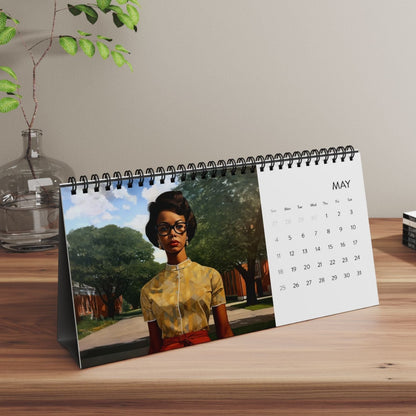 Retro Melanin 2025 Desk Calendar