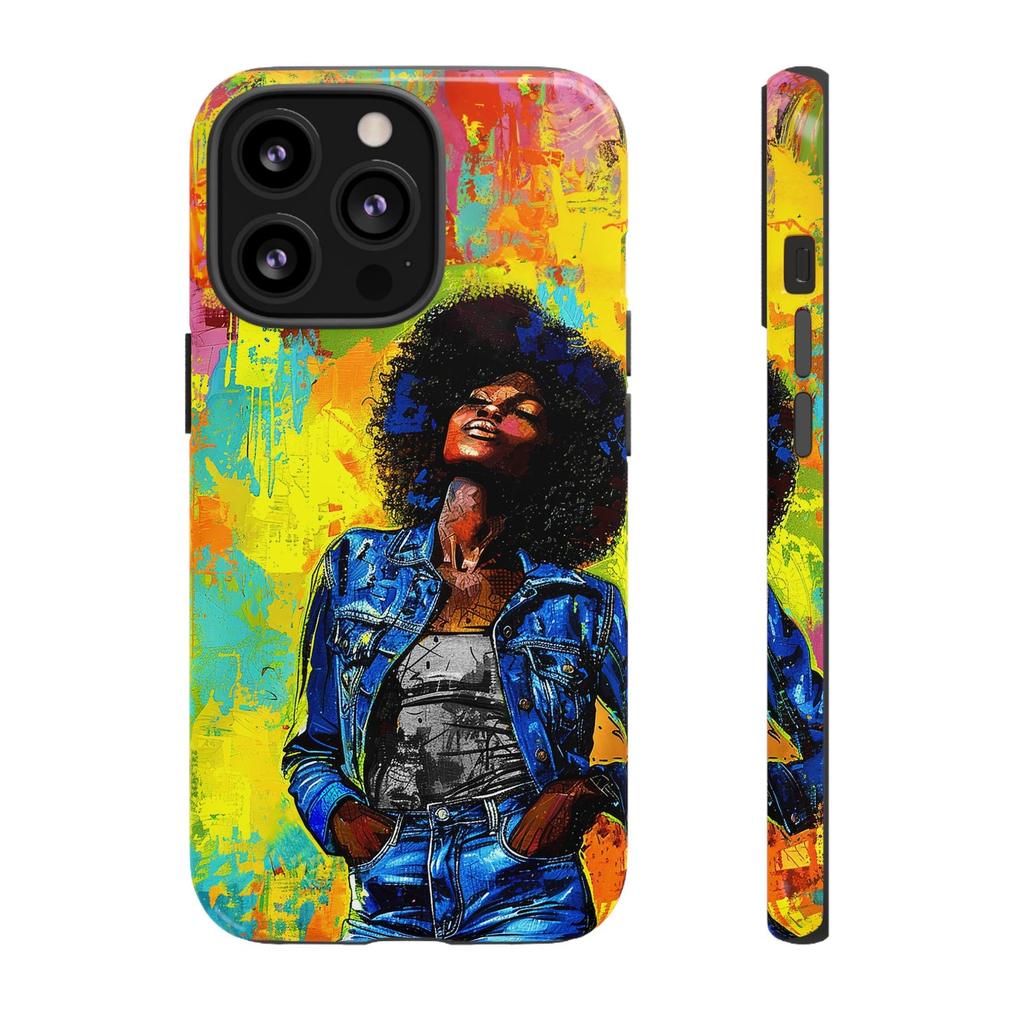 Afro Denim Phone Case