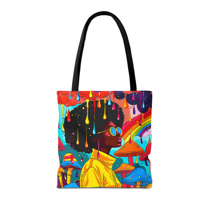 Rainbow Drippy Tote Bag