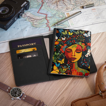 Floral Face Passport Cover