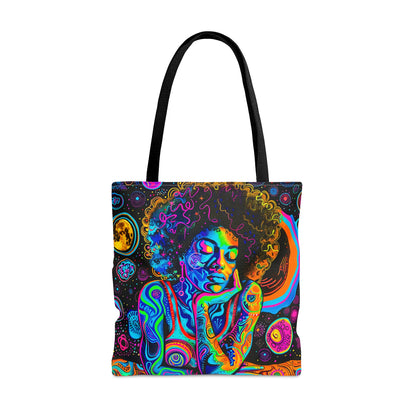 Neon Trippy Tote Bag