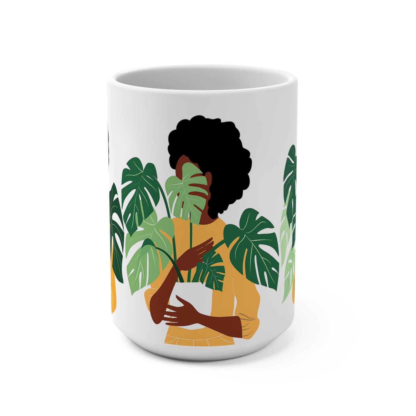 Woman with Monstera Mug