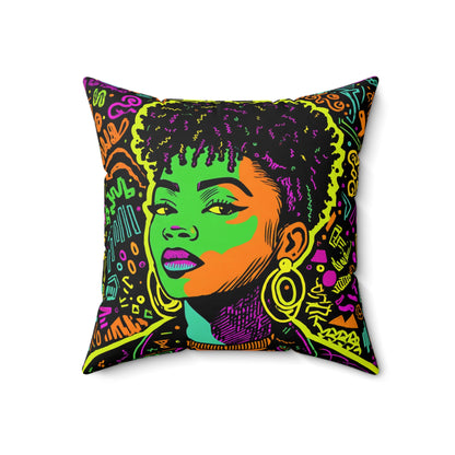 Neon Graffiti Pillow