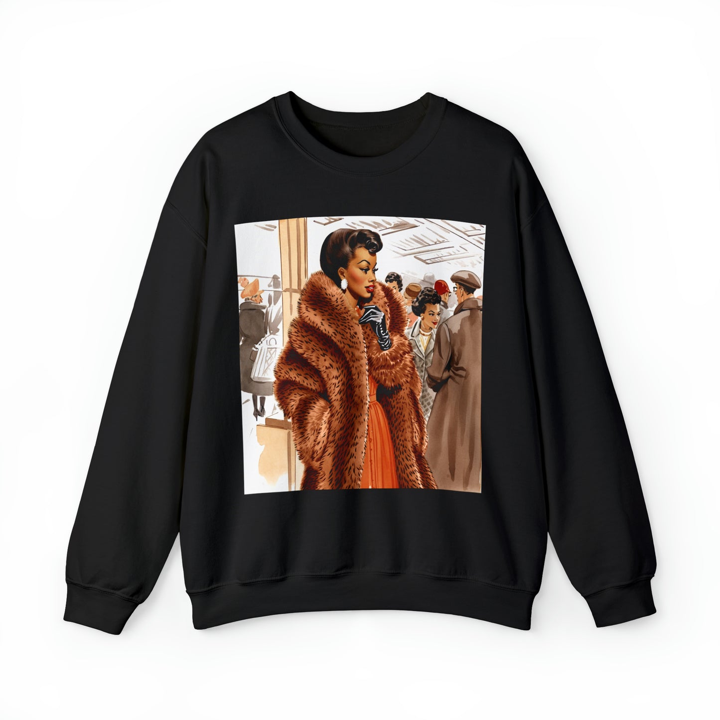 Fur Coat Woman Sweatshirt