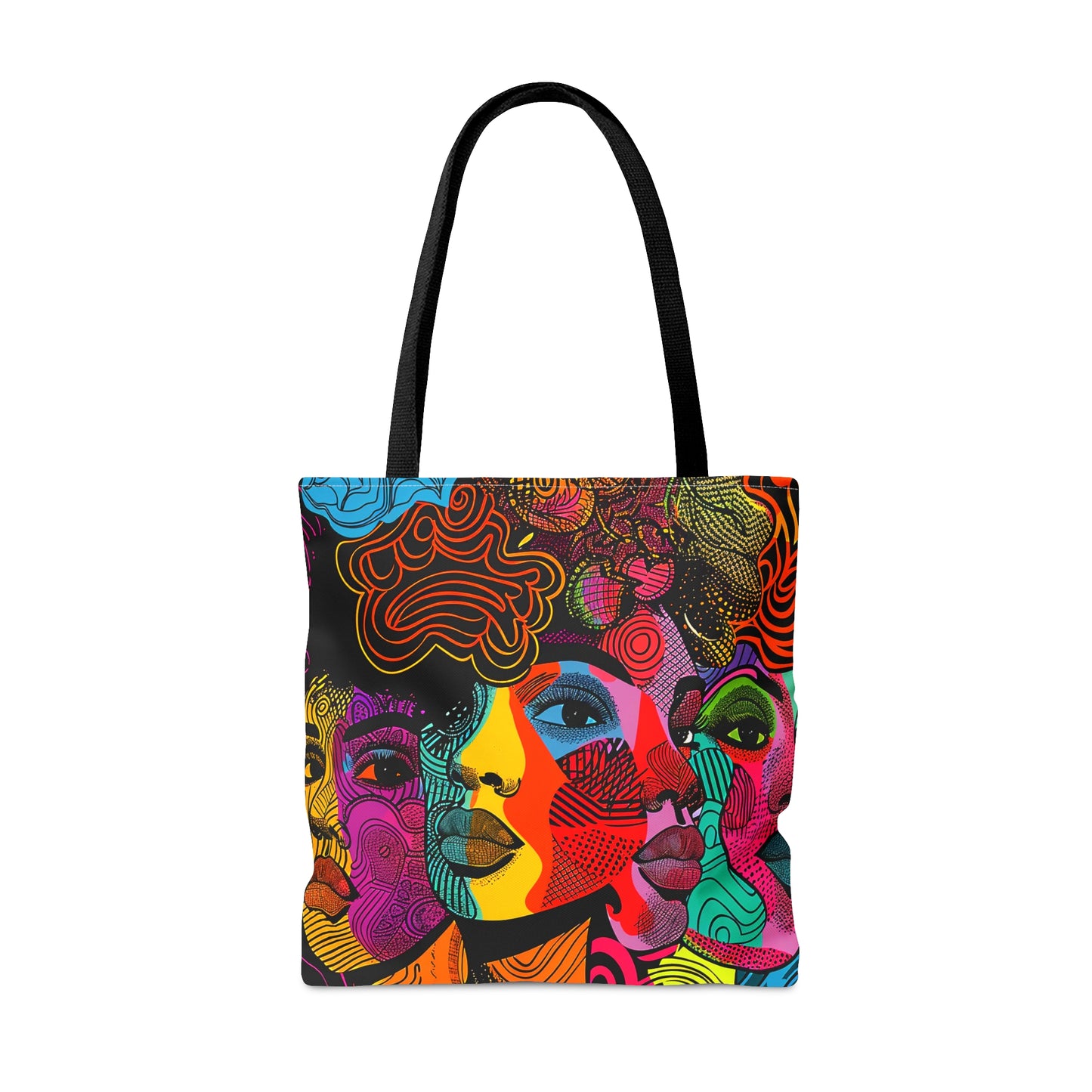 Colorful Faces Tote Bag