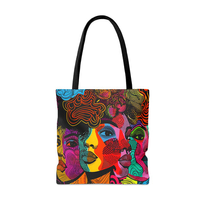 Colorful Faces Tote Bag