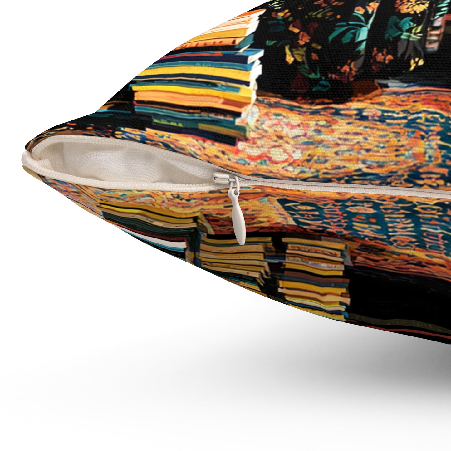 Afro Plants Books Pillow