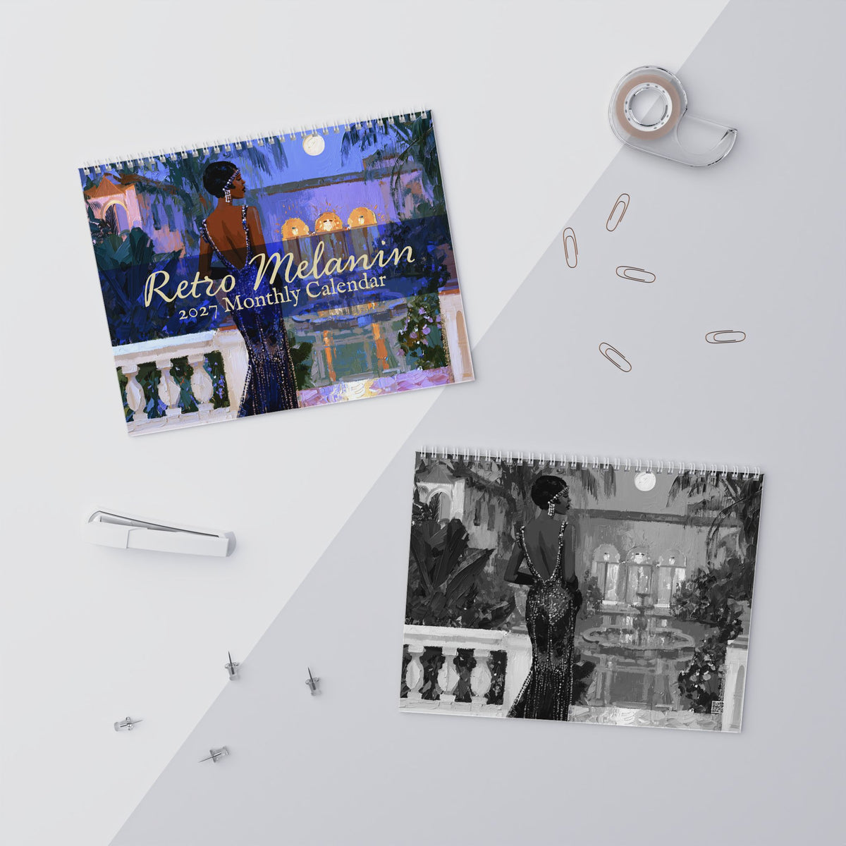 Retro Melanin 2027 Wall Calendar