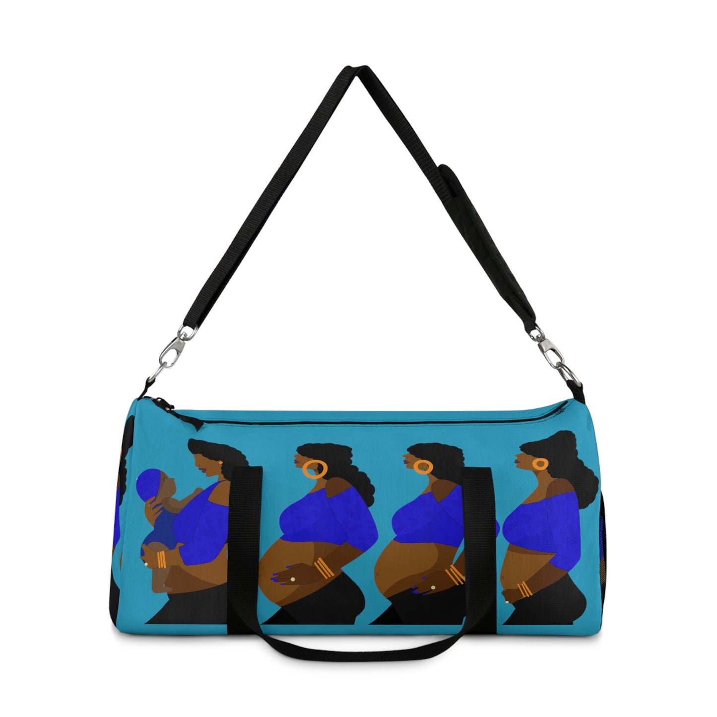 Pregnancy Blue Duffel Bag