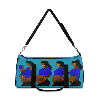 Pregnancy Blue Duffel Bag