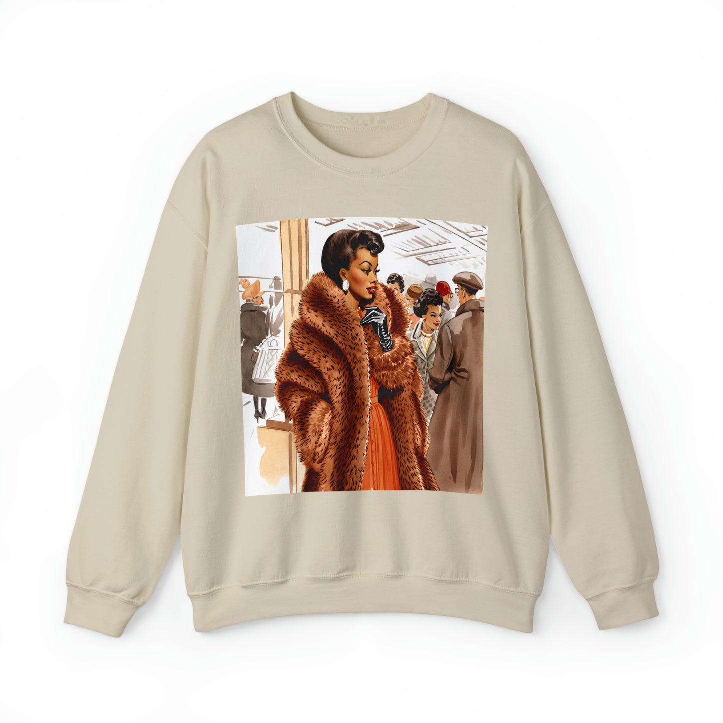 Fur Coat Woman Sweatshirt