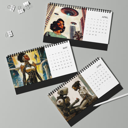 Afro Galactic Her 2025 Desk Calendar