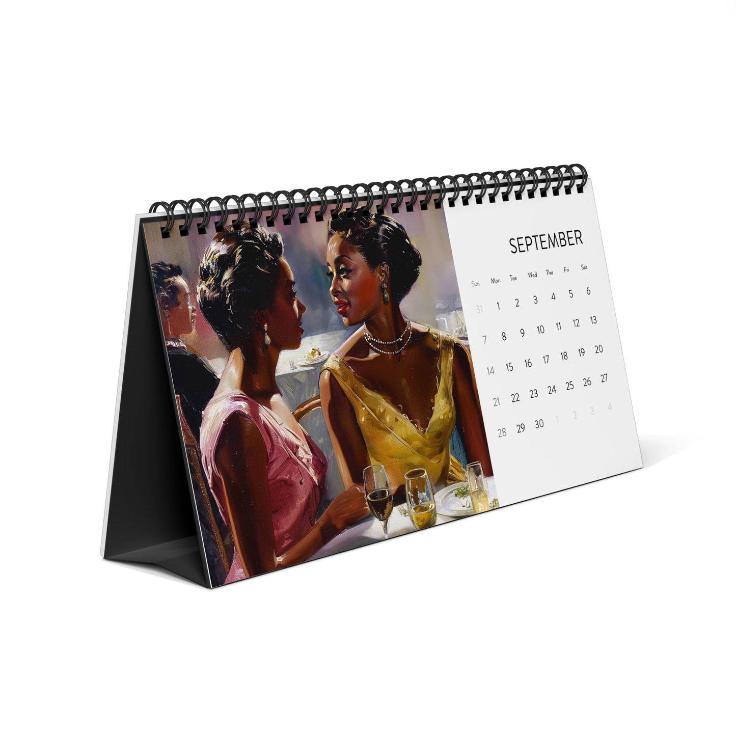 Retro Melanin 2025 Desk Calendar