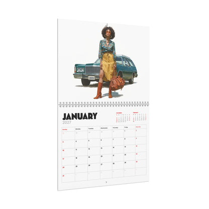 Classic Cars & Melanin 2027 Wall Calendar