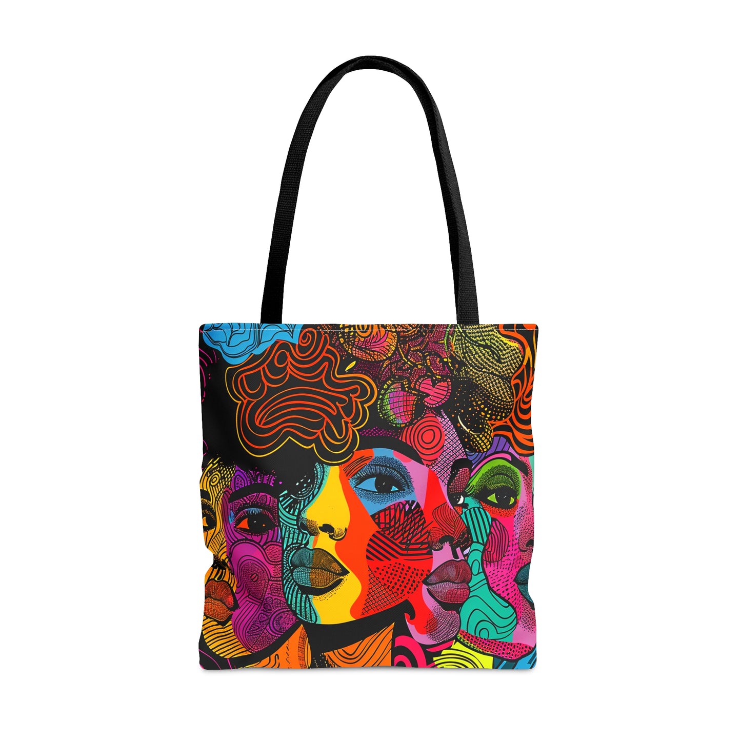 Colorful Faces Tote Bag