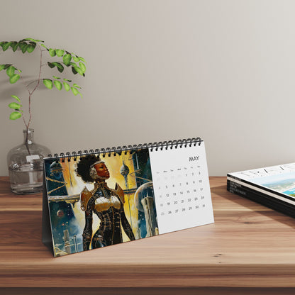 Afro Galactic Her 2025 Desk Calendar