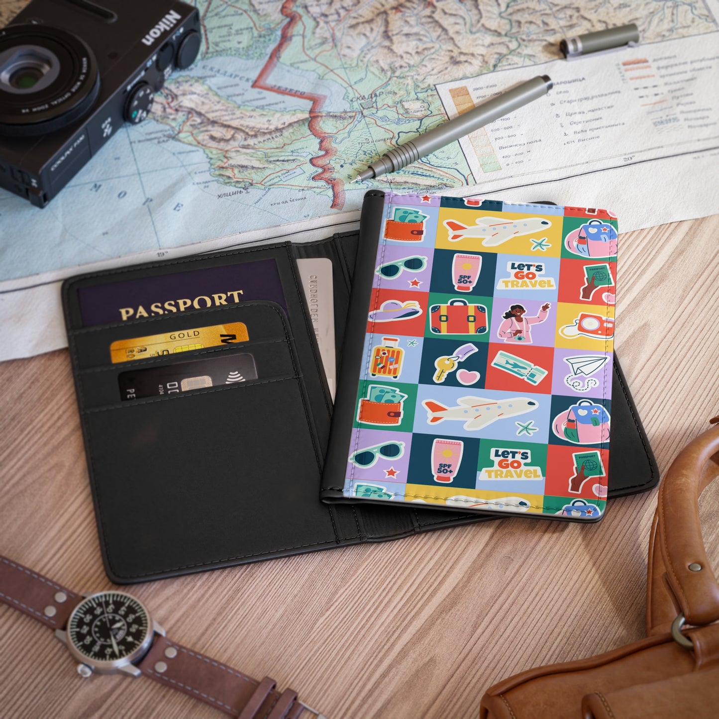 Travel Squares Passport Cover