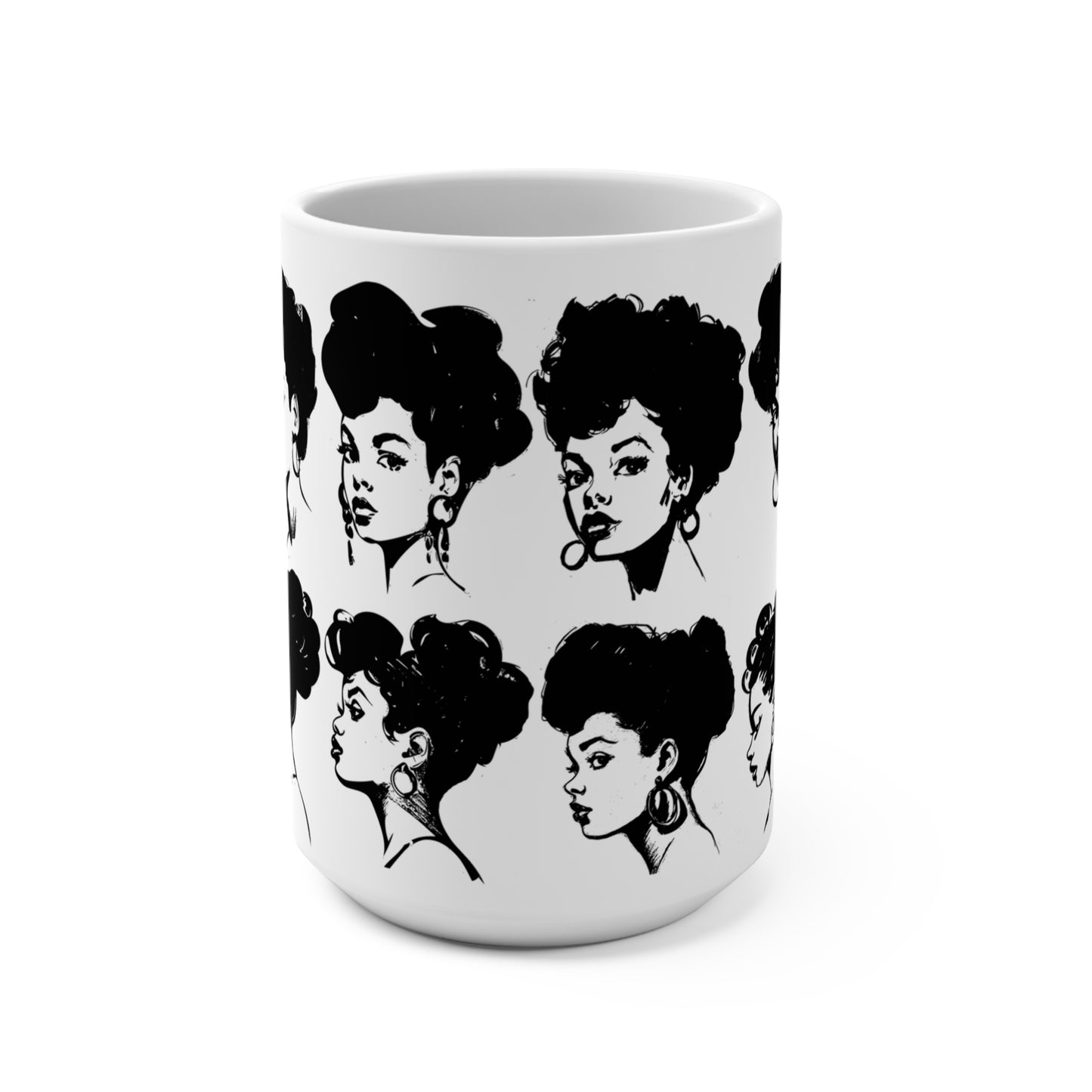 Black Ink Faces Mug