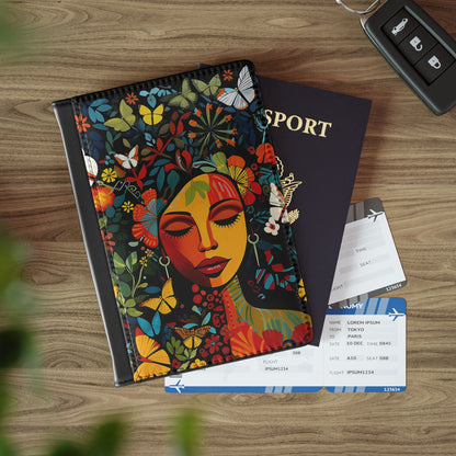 Floral Face Passport Cover