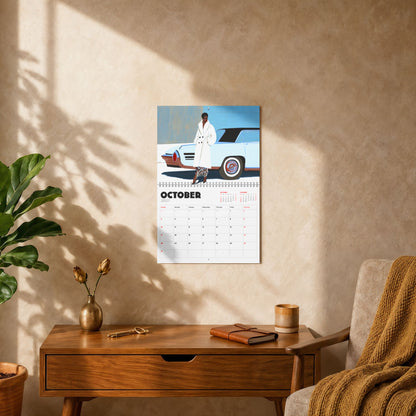 Classic Cars & Melanin 2027 Wall Calendar