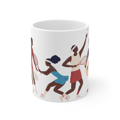 Black People Tennis Mug