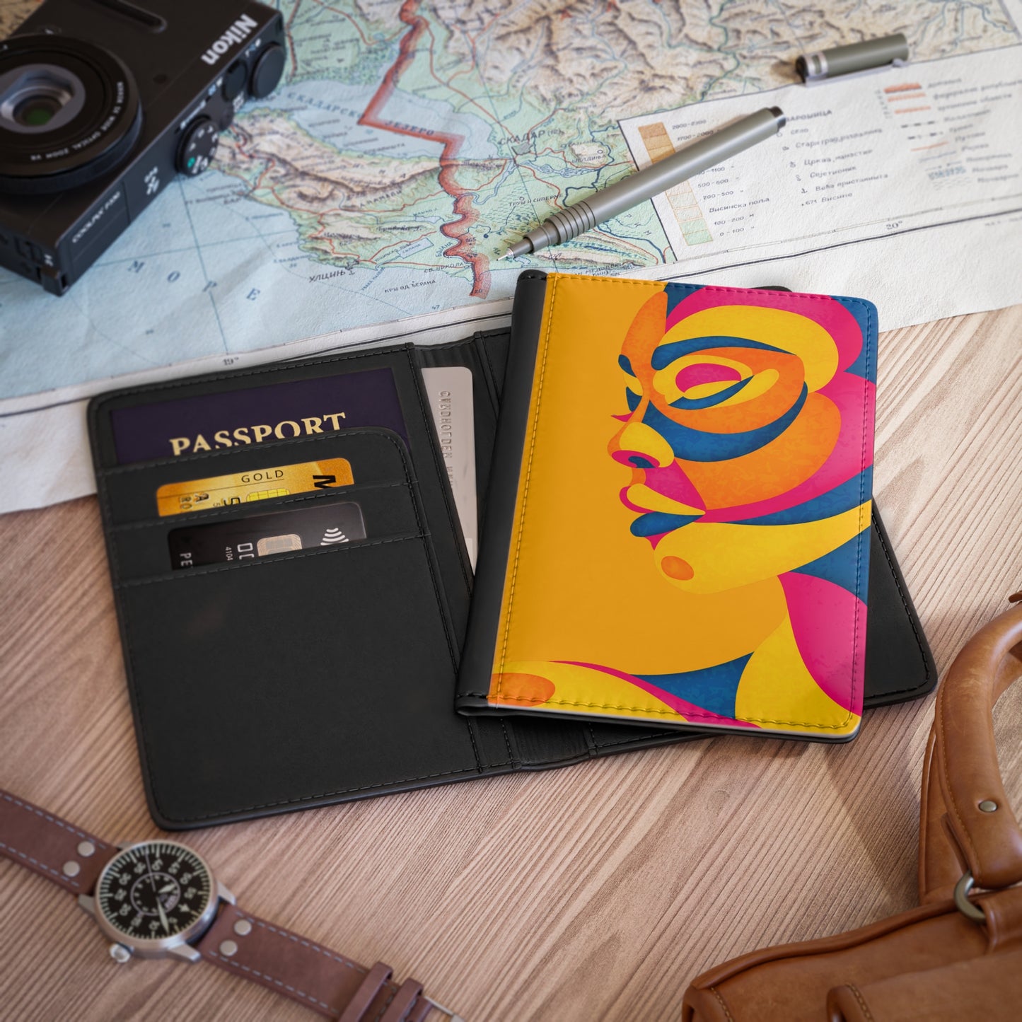 Colorful Face Passport Cover