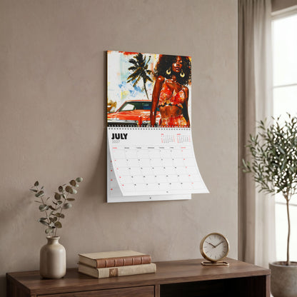 Classic Cars & Melanin 2027 Wall Calendar